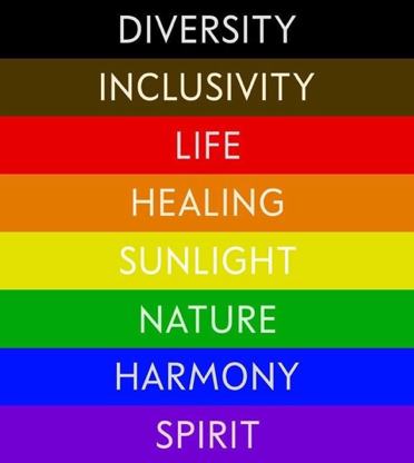 PRIDE rainbow flag with meanings